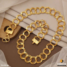 2 Kadi Superior Quality Hand-Finished Design Gold Plated Chain for Men.(CH-48)