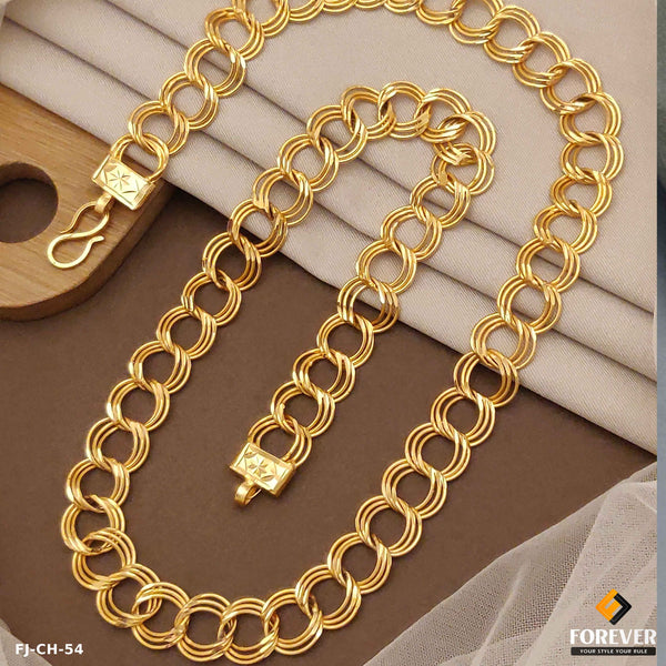 New Classical Gold Finish 3 Kadi Chain for Men.(CH-54)