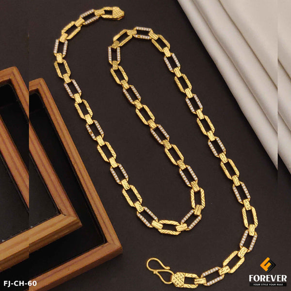 New Beautiful Design Premium-Grade Quality Daimond Gold Chain for Men.(CH-60)