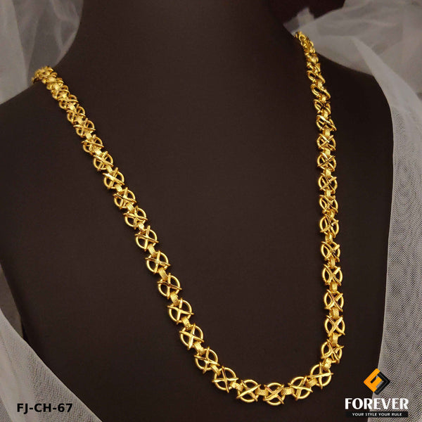 New Lovely Bolts Design High-Quality Gold Plated Chain for Men.(CH-67)