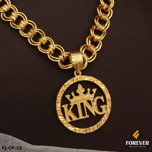 New Classical Gold Finish 2 Kadi Chain with Taj-King pendal for Men.(CP-15)