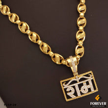 Exclusive Design Gold Pletted Koyali bindi With RAM Pendal Chain.(CH-19)