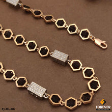 New Rose Gold Forming Lovely Design Rudraksha Mala For Men.(ML-06)
