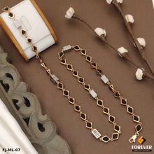 New Tri-Angle Rose Gold Forming Lovely Design Rudraksha Mala For Men.(ML-07)