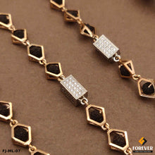 New Tri-Angle Rose Gold Forming Lovely Design Rudraksha Mala For Men.(ML-07)