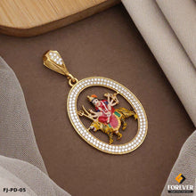Superior Diamond Ambe Maa Pendant for Men. (PD-05)