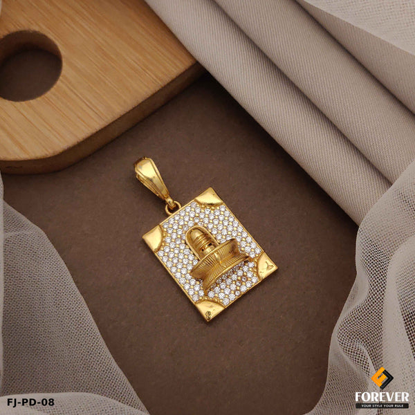 Superior Diamond Shivling Pendant for Men (PD-08)