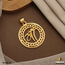 New Round Design Gold Pletted MA Design Pendant.(PD-21)