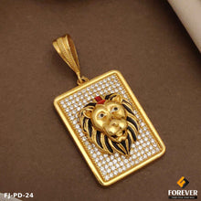 New line face Gold Pletted Design Pendant.(PD-24)