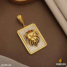 New line face Gold Pletted Design Pendant.(PD-24)