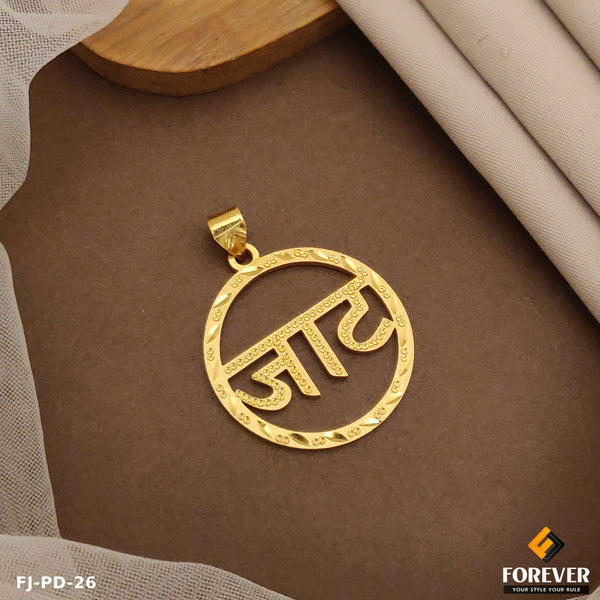 New Round Design Gold Pletted JAAT Design Pendant.(PD-26)