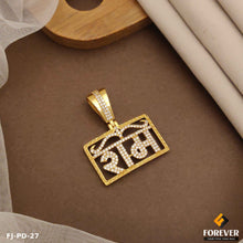 New RAM Square Gold Pletted Design Daimond Pendant.(PD-27)