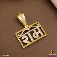 New RAM Square Gold Pletted Design Daimond Pendant.(PD-27)